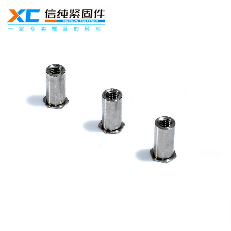 304不锈钢六角压铆螺柱